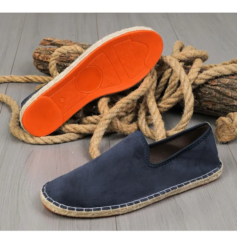 2026 New Men's Breathable Soft-Soled Espadrille Shoes, Casual Slip-Ons with Hand-Stitched Seams, Lightweight and Comfortable Men's Shoes — feature 24