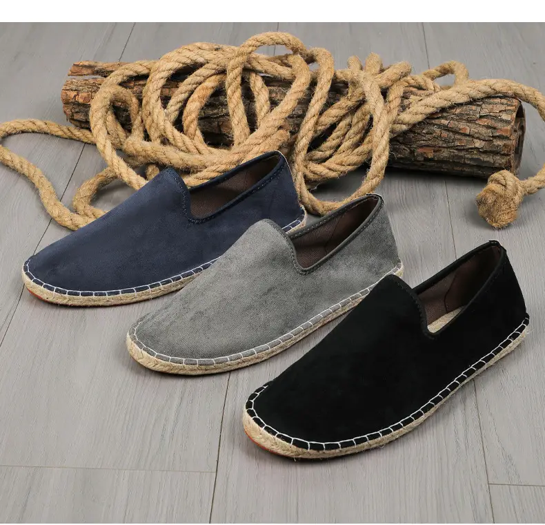 2026 New Men's Breathable Soft-Soled Espadrille Shoes, Casual Slip-Ons with Hand-Stitched Seams, Lightweight and Comfortable Men's Shoes — feature 26