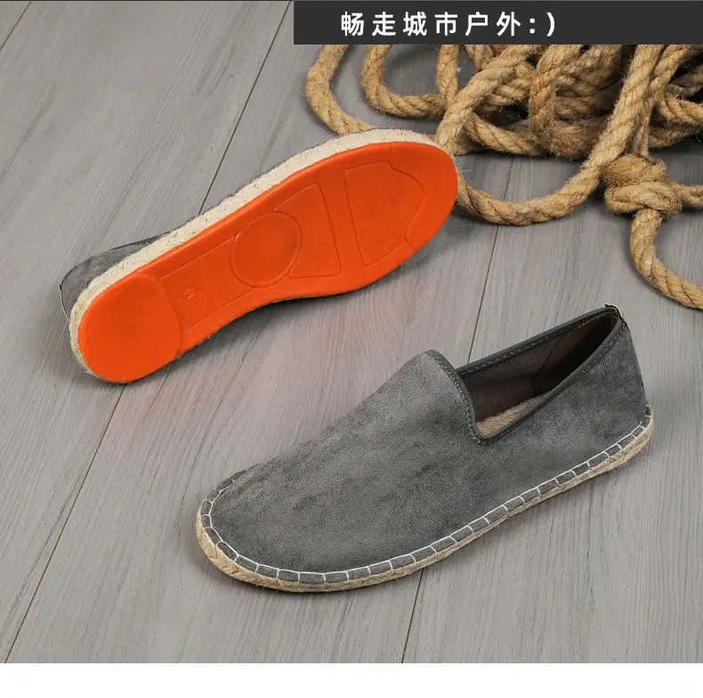 2026 New Men's Breathable Soft-Soled Espadrille Shoes, Casual Slip-Ons with Hand-Stitched Seams, Lightweight and Comfortable Men's Shoes — feature 5