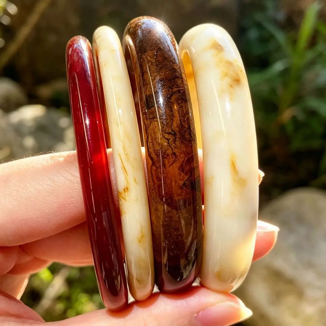 European and American Style Round Acrylic Bracelet, Unique Minimalist Design, Trendy Versatile Wristband, Light Luxury High-End Feel, Women's Jewelry