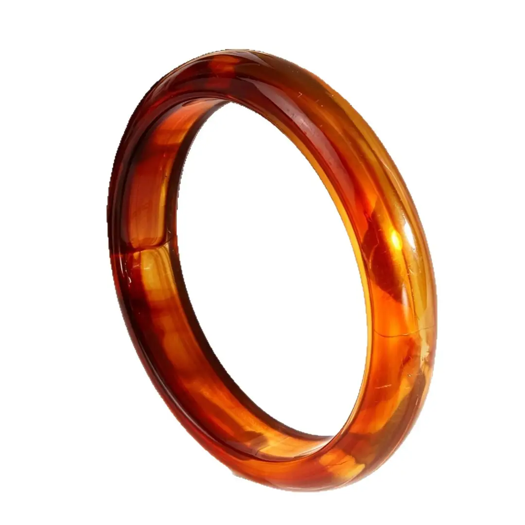 European and American Style Round Acrylic Bracelet, Unique Minimalist Design, Trendy Versatile Wristband, Light Luxury High-End Feel, Women's Jewelry