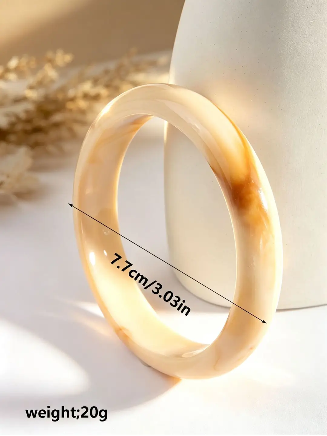 European and American Style Round Acrylic Bracelet, Unique Minimalist Design, Trendy Versatile Wristband, Light Luxury High-End Feel, Women's Jewelry — feature 5