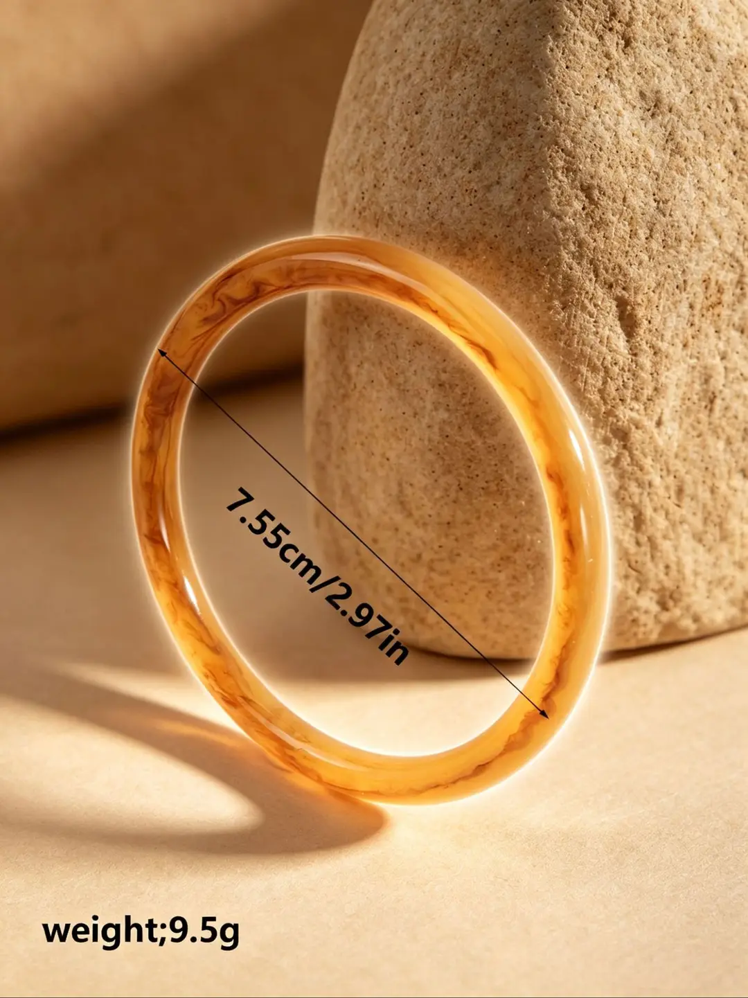 European and American Style Round Acrylic Bracelet, Unique Minimalist Design, Trendy Versatile Wristband, Light Luxury High-End Feel, Women's Jewelry — feature 7