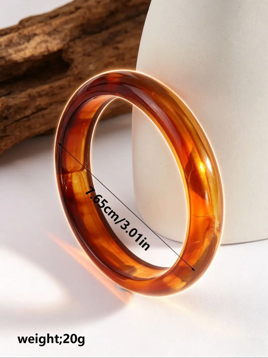 European and American Style Round Acrylic Bracelet, Unique Minimalist Design, Trendy Versatile Wristband, Light Luxury High-End Feel, Women's Jewelry — feature 9