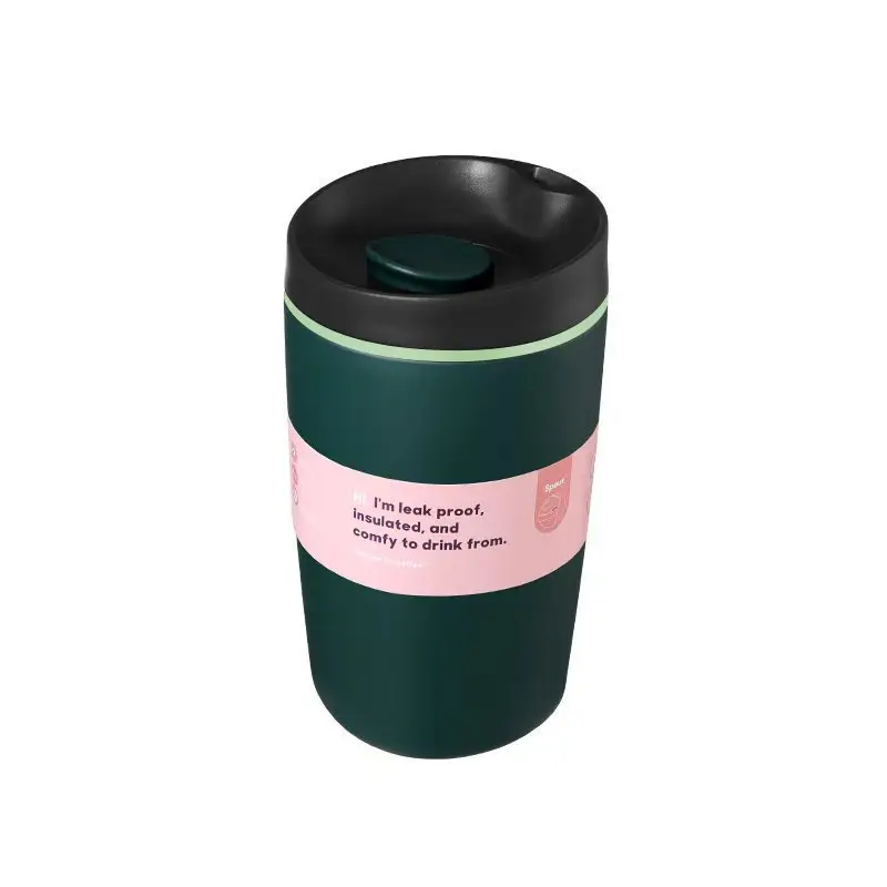 In-Stock Owala-Style Coffee Cup, 304 Stainless Steel Double-Layer Insulated Cup, Outdoor Sports Travel Insulated Straw Cup