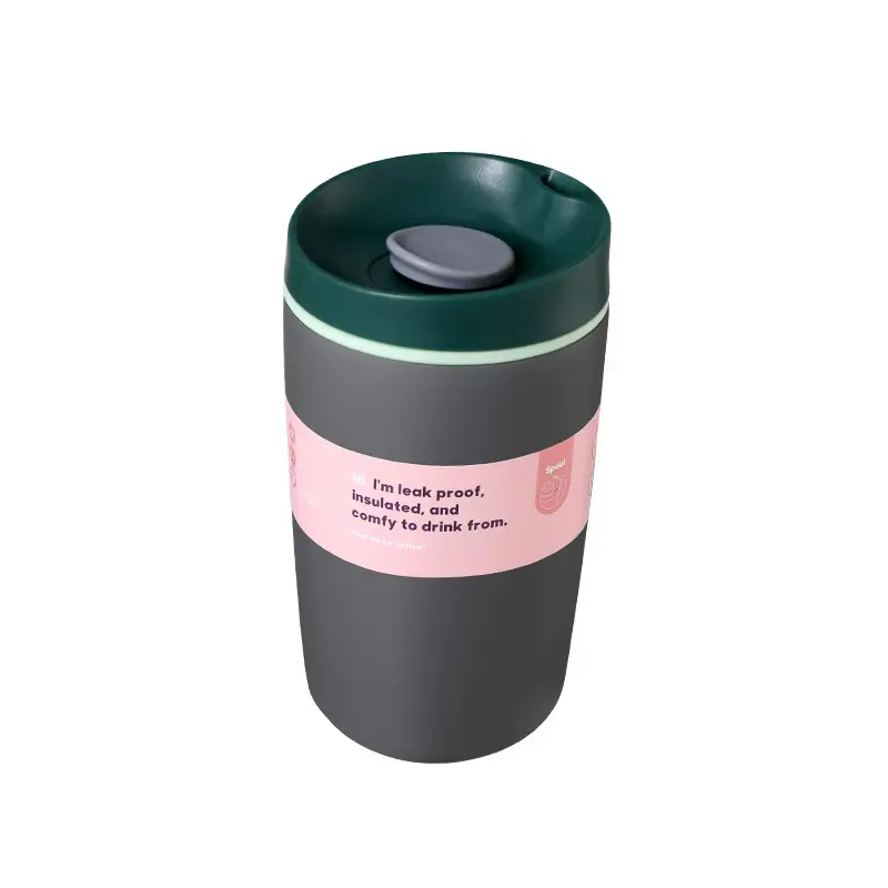 In-Stock Owala-Style Coffee Cup, 304 Stainless Steel Double-Layer Insulated Cup, Outdoor Sports Travel Insulated Straw Cup