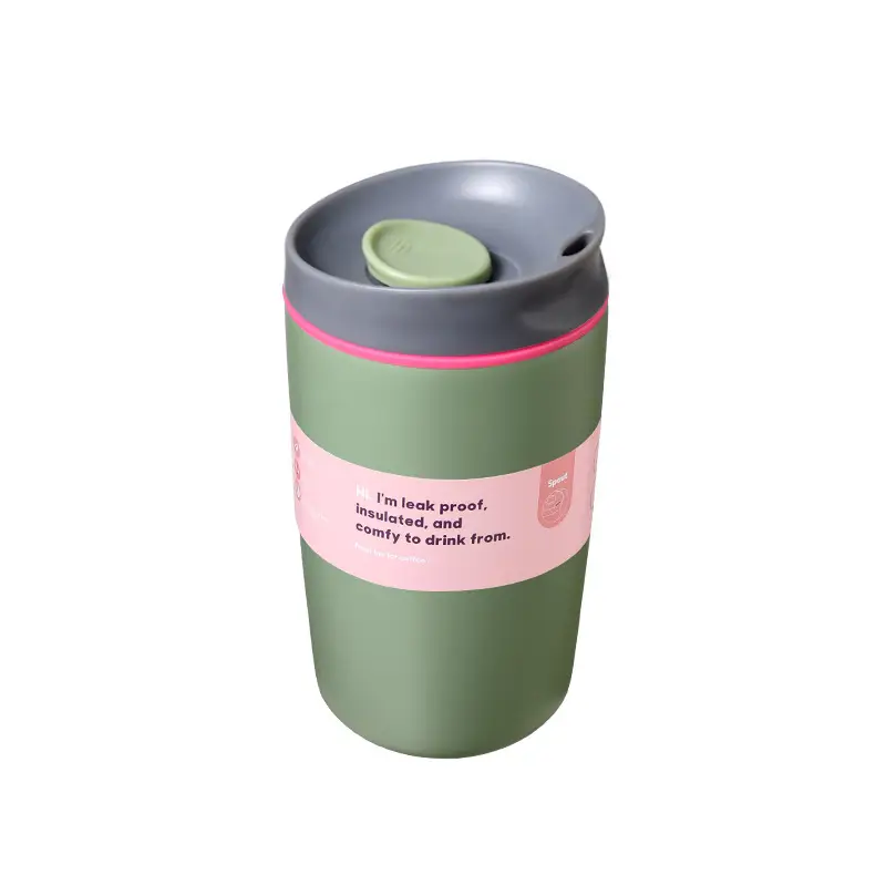 In-Stock Owala-Style Coffee Cup, 304 Stainless Steel Double-Layer Insulated Cup, Outdoor Sports Travel Insulated Straw Cup