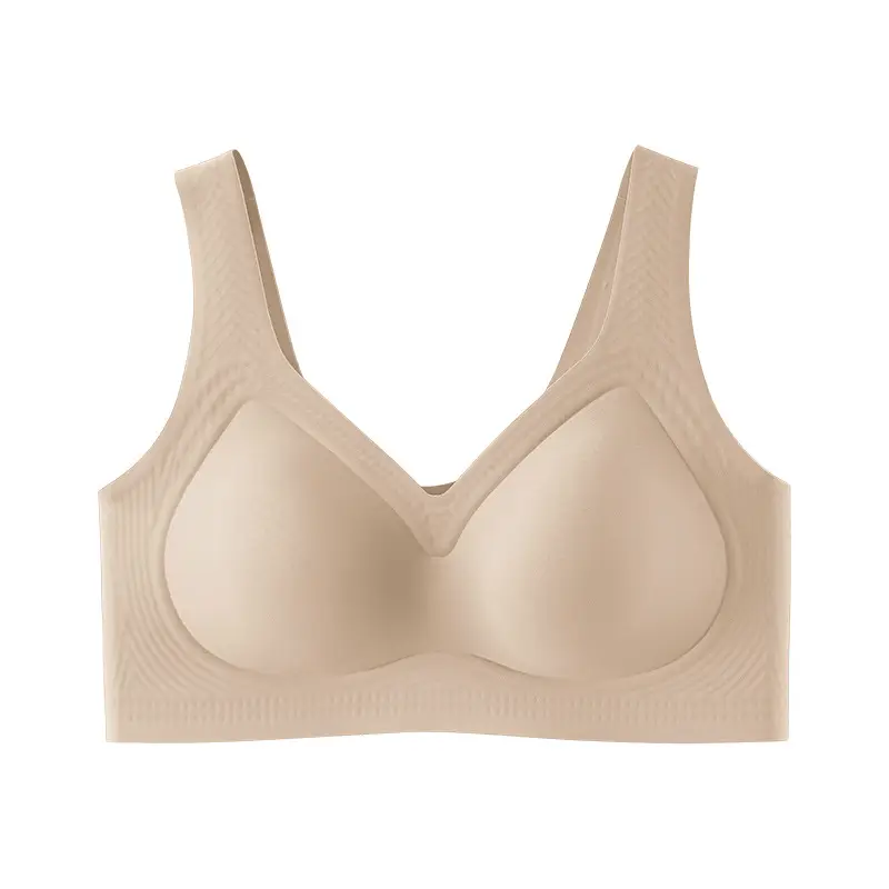 100kg Plus Size Seamless Women's Underwear, Large Bust Minimizing, Gathered Anti-Sagging Vest-Style Bra, Cross-Border