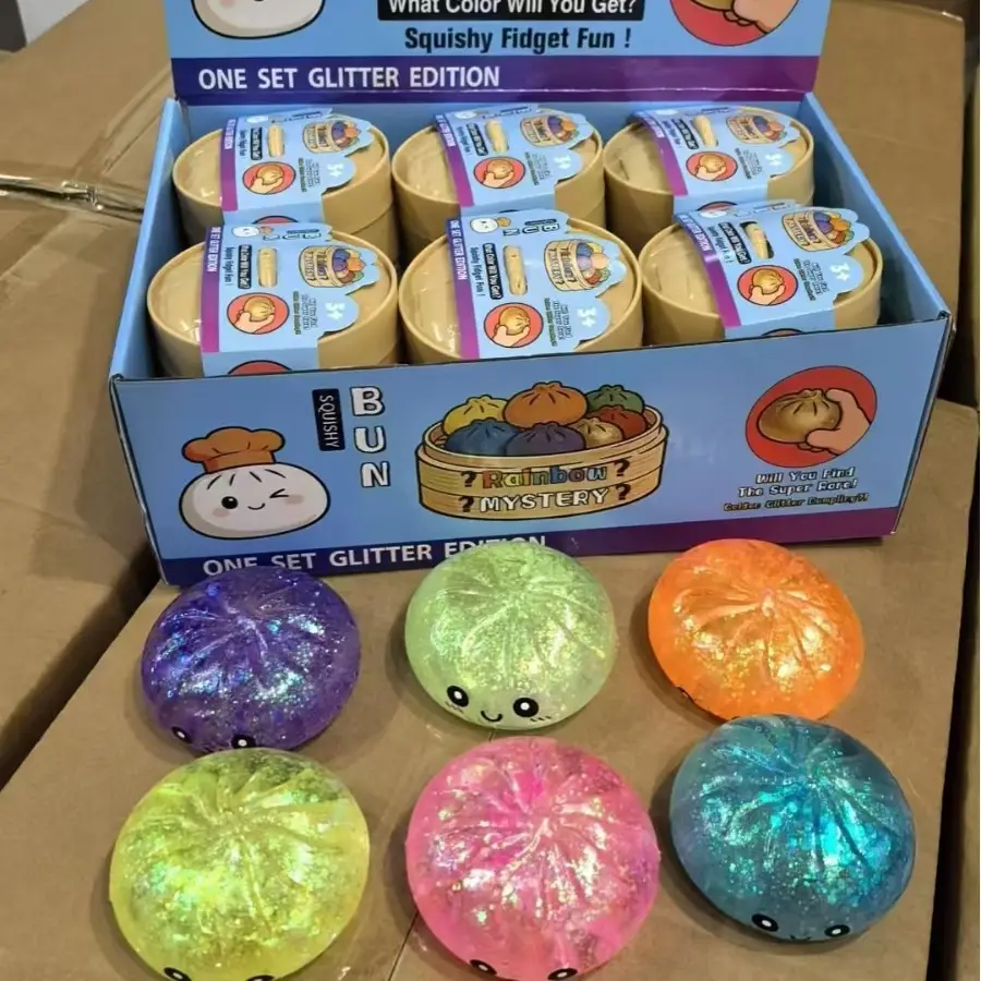 Cross-Border Popular Item: Realistic Mini Bun Stress Relief Squeeze Toy, Maltose Big Bun Stress Relief Toy, Factory Wholesale