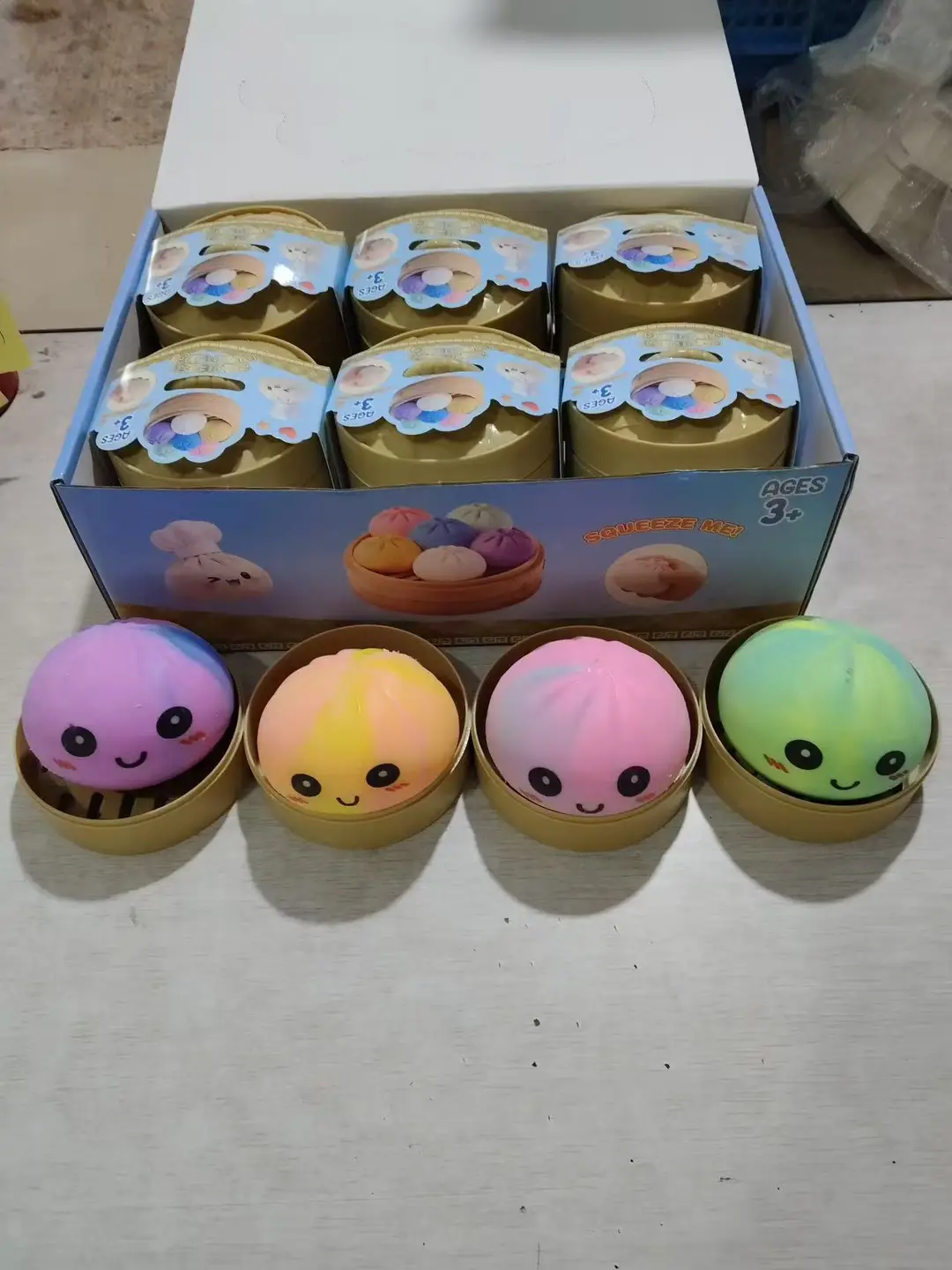 Cross-Border Popular Item: Realistic Mini Bun Stress Relief Squeeze Toy, Maltose Big Bun Stress Relief Toy, Factory Wholesale