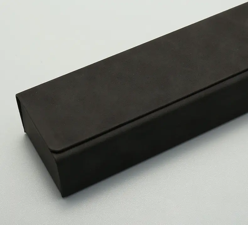 Square Leather Glasses Case, New Optical Sheepskin Pattern Handmade Case, Fresh and Stylish, Pressure-Resistant, Suitable for Storing Prescription Glasses, Customizable with Logo — feature 11