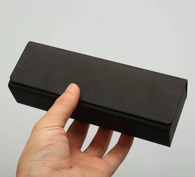 Square Leather Glasses Case, New Optical Sheepskin Pattern Handmade Case, Fresh and Stylish, Pressure-Resistant, Suitable for Storing Prescription Glasses, Customizable with Logo — feature 12