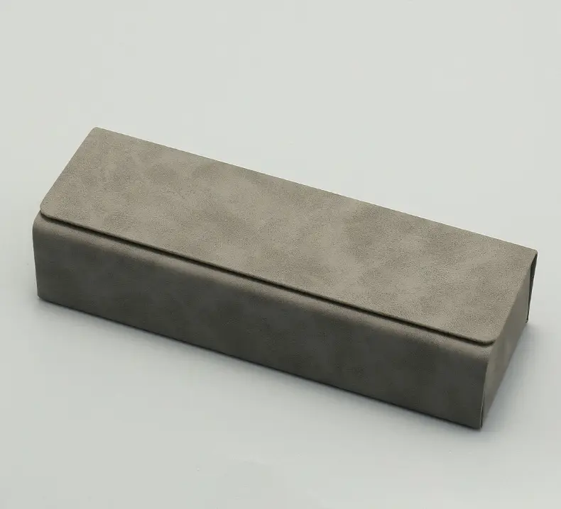 Square Leather Glasses Case, New Optical Sheepskin Pattern Handmade Case, Fresh and Stylish, Pressure-Resistant, Suitable for Storing Prescription Glasses, Customizable with Logo — feature 6