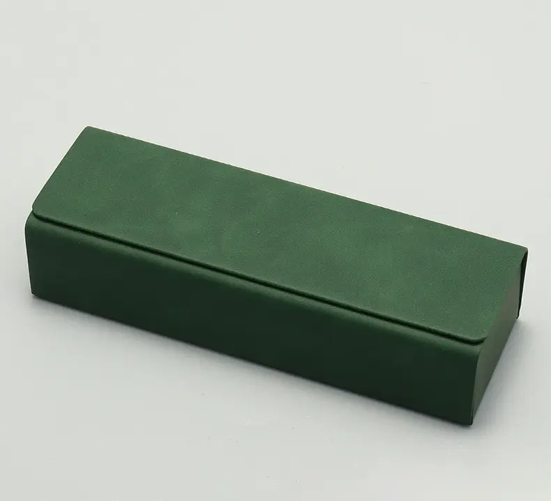 Square Leather Glasses Case, New Optical Sheepskin Pattern Handmade Case, Fresh and Stylish, Pressure-Resistant, Suitable for Storing Prescription Glasses, Customizable with Logo — feature 7