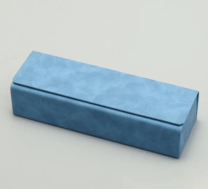 Square Leather Glasses Case, New Optical Sheepskin Pattern Handmade Case, Fresh and Stylish, Pressure-Resistant, Suitable for Storing Prescription Glasses, Customizable with Logo — feature 8