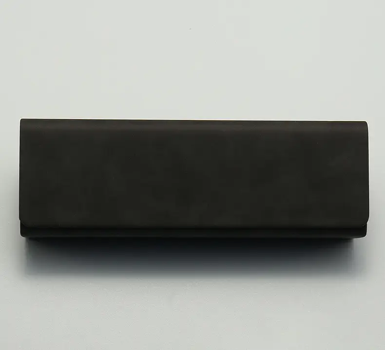 Square Leather Glasses Case, New Optical Sheepskin Pattern Handmade Case, Fresh and Stylish, Pressure-Resistant, Suitable for Storing Prescription Glasses, Customizable with Logo — feature 9