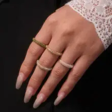 Cross-Border Hot-Selling Chunky Metal European and American Hip-Hop Trendy Three-Layer Interlocking Threaded Bracelet Wholesale Jewelry — feature 10