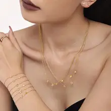 Cross-Border Hot-Selling Chunky Metal European and American Hip-Hop Trendy Three-Layer Interlocking Threaded Bracelet Wholesale Jewelry — feature 5