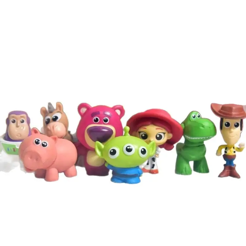 Toy Story Buzz Lightyear, Three-Eyed Alien, Lotso Bear DIY Accessories Cartoon Keychain Car Desktop Ornament