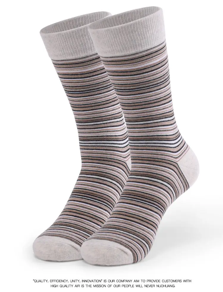 Cross-Border Foreign Trade Socks for Men, Plus Size Men's Socks, Japanese Retro Colorful Striped Mid-Tube Slouch Socks, Ins-Style Long Socks