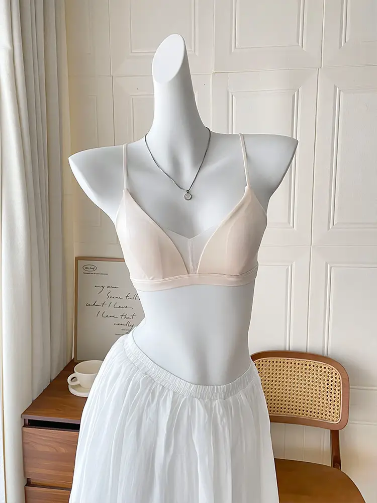 Original Japanese 100% Mulberry Silk Seamless Triangle Cup Bra for Women, Minimizes Large Bust, Prevents Sagging, Wireless Bra — feature 17