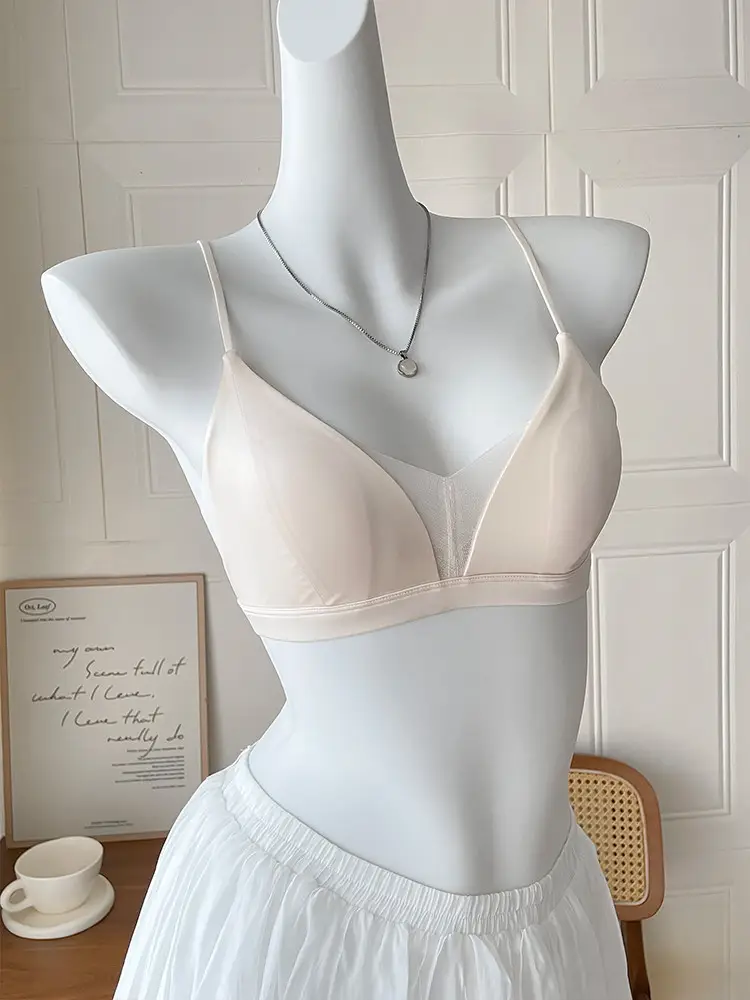 Original Japanese 100% Mulberry Silk Seamless Triangle Cup Bra for Women, Minimizes Large Bust, Prevents Sagging, Wireless Bra — feature 18