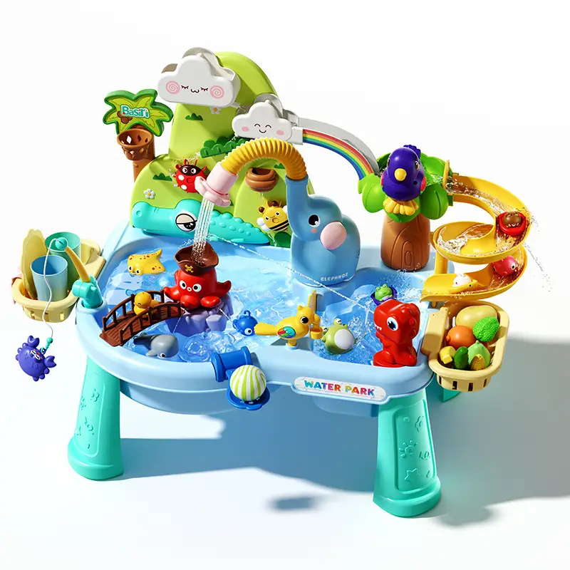 Water Park Toys, Children's Bathing Water Play Pool, Summer Swimming Pool, Baby Dishwashing Game Table, Electric Water Dispenser