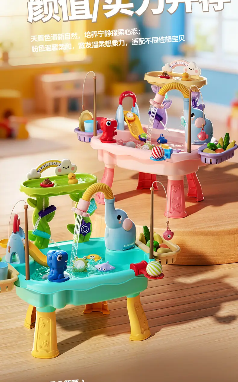 Water Park Toys, Children's Bathing Water Play Pool, Summer Swimming Pool, Baby Dishwashing Game Table, Electric Water Dispenser — feature 15