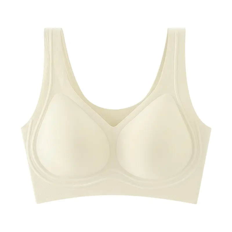 60-Count Tencel Lenzing Modal Seamless Women's Bra with Fixed Cups, Breathable, Push-Up, Foundation-Like Coverage, Strapless Invisible Bra