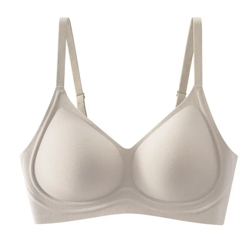 60-Count Tencel Lenzing Modal Seamless Women's Bra with Fixed Cups, Breathable, Push-Up, Foundation-Like Coverage, Strapless Invisible Bra