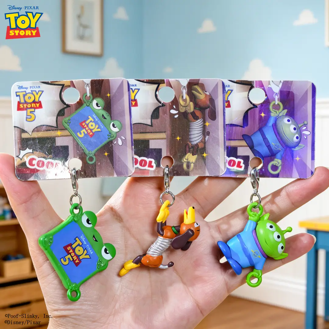 Authentic Toy Story Climbing Pendant Keychain Creative Cartoon Buzz Lightyear Series Doll Backpack Charm