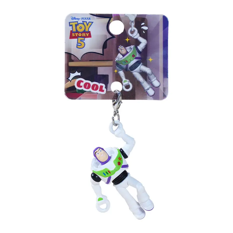 Authentic Toy Story Climbing Pendant Keychain Creative Cartoon Buzz Lightyear Series Doll Backpack Charm