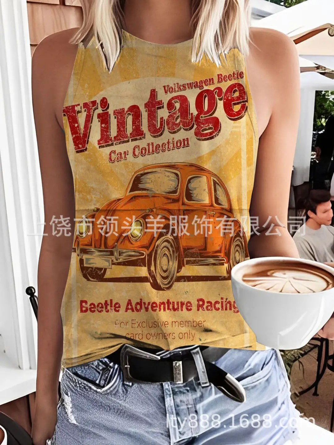 European and American Western Style Cactus Print Sleeveless Vest for Women, Retro American Style Loose Casual Top, Cross-Border Supply - Image 19