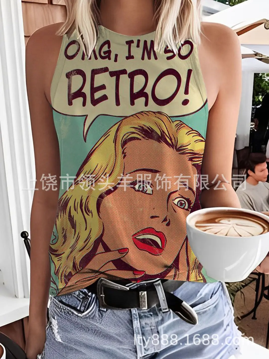 European and American Western Style Cactus Print Sleeveless Vest for Women, Retro American Style Loose Casual Top, Cross-Border Supply - Image 26