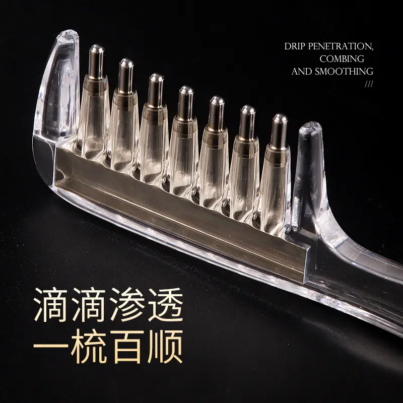 Transparent Crystal Liquid-Guiding Comb for Scalp Care Solution, Minoxidil Applicator Comb - Image 8