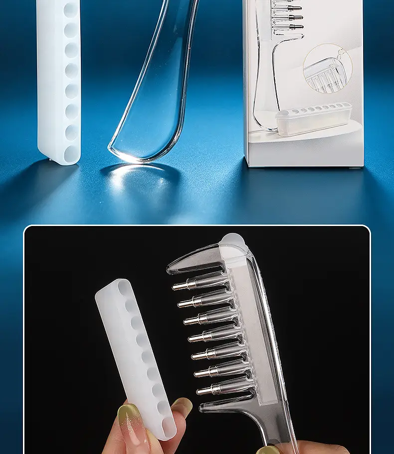 Transparent Crystal Liquid-Guiding Comb for Scalp Care Solution, Minoxidil Applicator Comb — feature 9