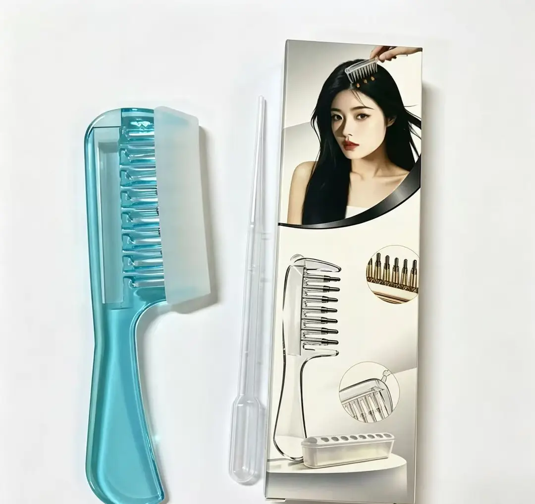 Transparent Crystal Liquid-Guiding Comb for Scalp Care Solution, Minoxidil Applicator Comb - Image 3