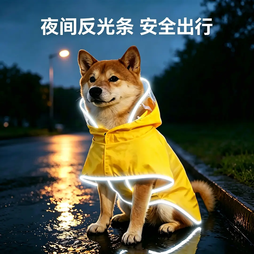 Dog Raincoat Cape Waterproof for Small and Medium-Sized Dogs Like Corgis, Teddy, Bichon, Anti-Dirt for Rainy Days, with Leash Attachment Pet Clothing