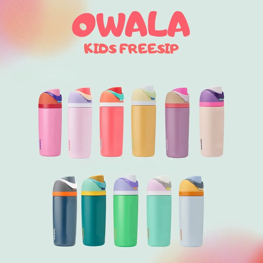 Cross-Border Owala Kidsren's Straw Cup 16oz Freesip Thermos Cup Student Stainless Steel Small Sports Water Bottle — feature 10