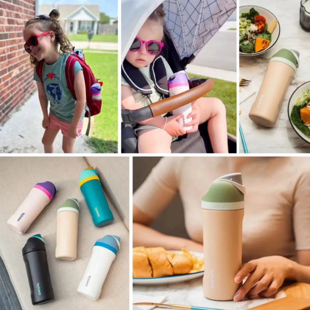 Cross-Border Owala Kidsren's Straw Cup 16oz Freesip Thermos Cup Student Stainless Steel Small Sports Water Bottle — feature 15