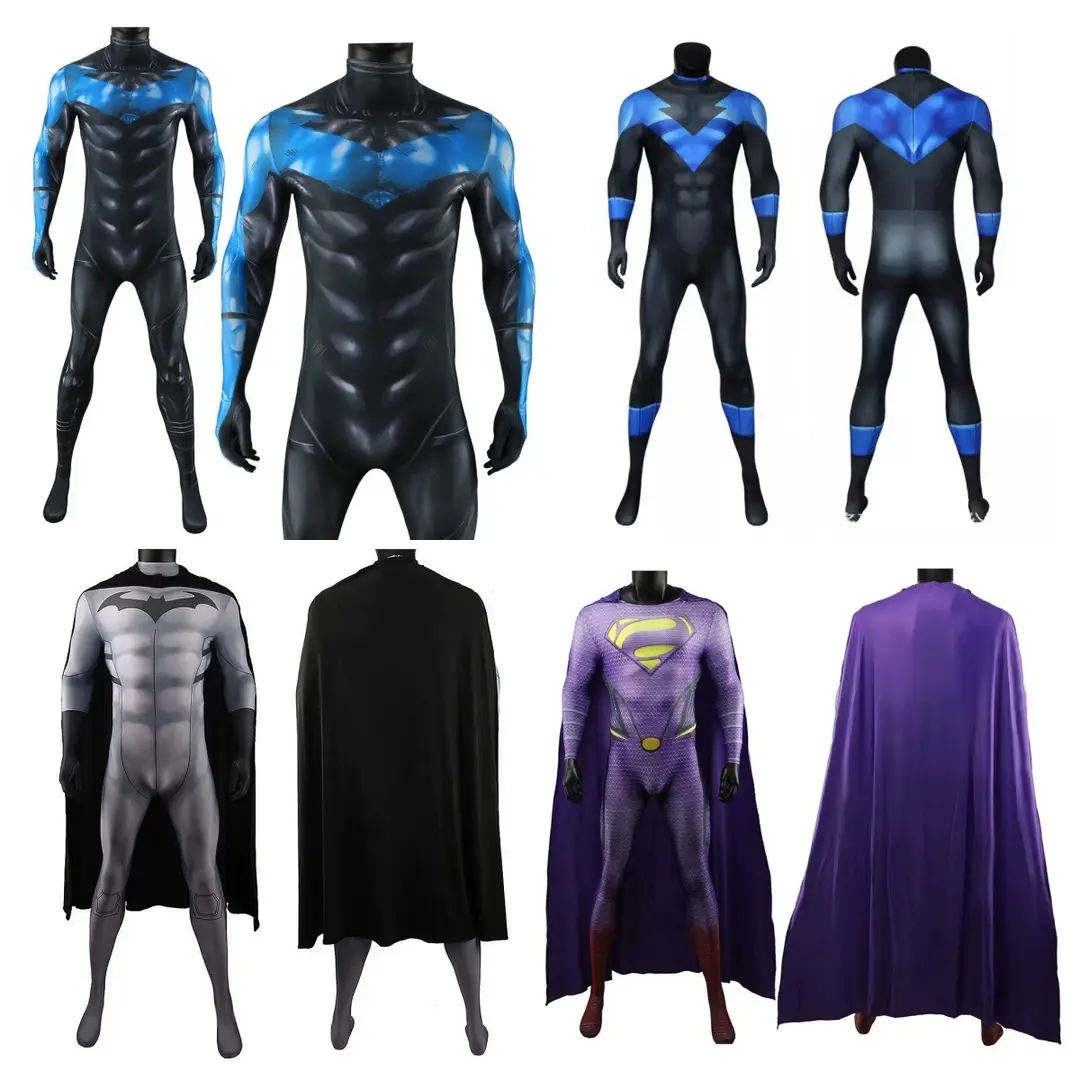 Batman under the Red Hood Nightwing Cosplay 3D Digital Printed Jumpsuit - Image 3