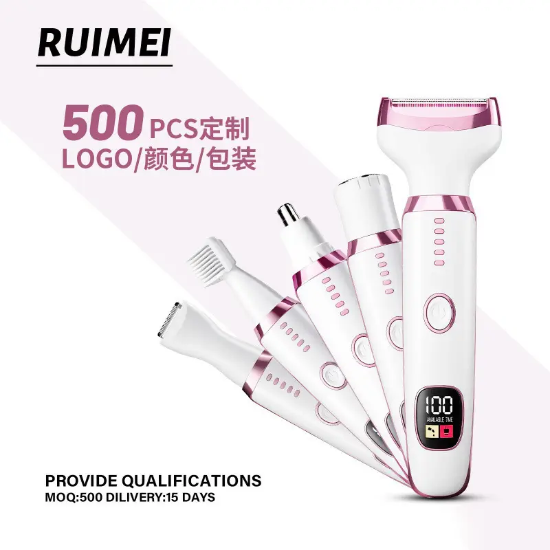 Five-In-One Hair Trimmer, Hair Removal, Body and Private Area Hair Removal, Private Clipper, Electric Shaver, Portable for Women