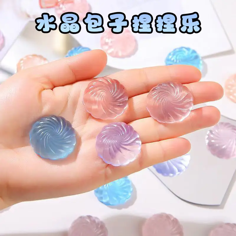 Transparent Crystal Bun Squishy Toy, Stress-Relief Gadget, Prank Toy, Popular at School Gates and Small Shops — feature 2