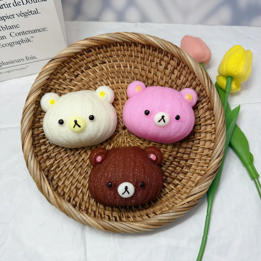 Transparent Crystal Bun Squishy Toy, Stress-Relief Gadget, Prank Toy, Popular at School Gates and Small Shops