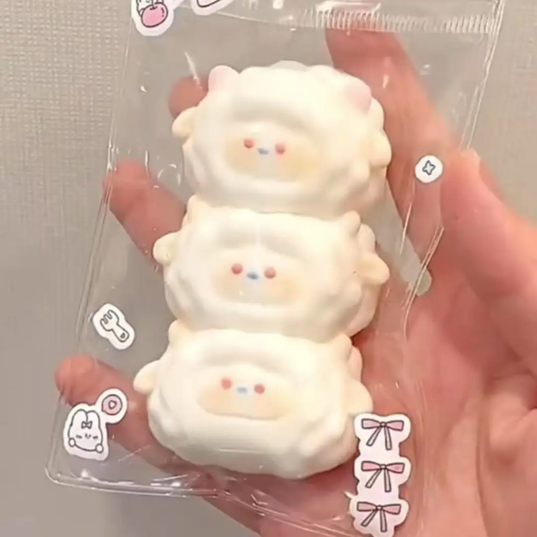 Transparent Crystal Bun Squishy Toy, Stress-Relief Gadget, Prank Toy, Popular at School Gates and Small Shops