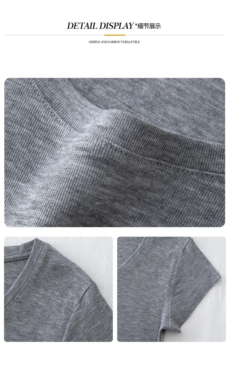 Tencel Short-Sleeve T-Shirt for Women, Summer Thin Style, Trendy Outerwear with a High-End Feel, Round Neck Slim-Fit Ice Silk Top — feature 9