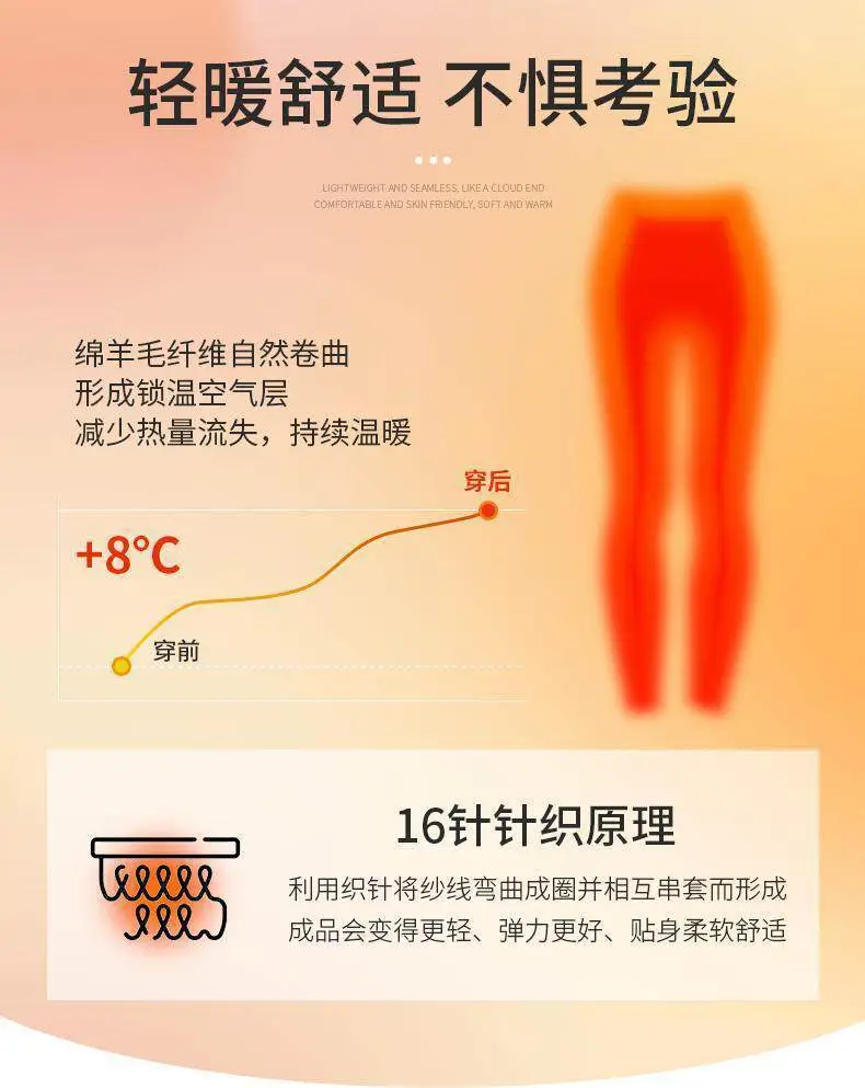 Wool Pants for Men and Women, Warm Pants for Middle-Aged and Elderly, Thick Cotton Pants for Autumn and Winter, Slim-Fit Leggings, Thin Pure Wool Pants — feature 8