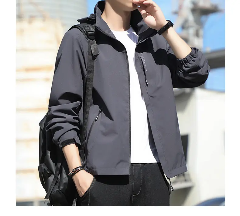Men's Spring and Autumn Loose-Fitting Casual Jacket, Waterproof Sports Versatile Outerwear, Men's Baseball Jacket — feature 20