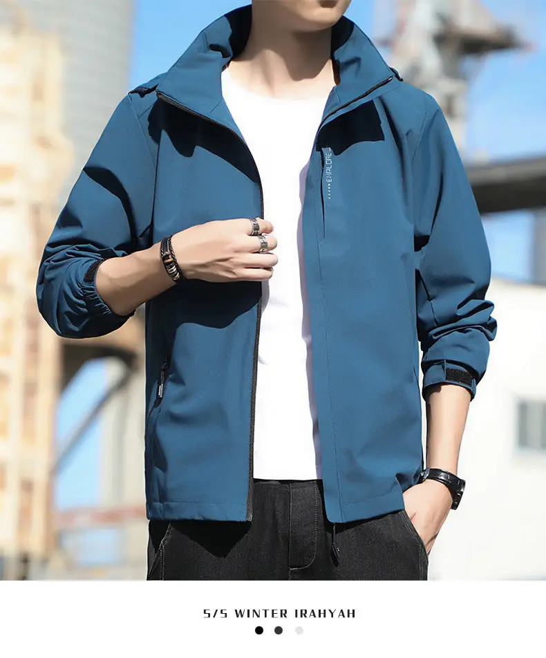 Men's Spring and Autumn Loose-Fitting Casual Jacket, Waterproof Sports Versatile Outerwear, Men's Baseball Jacket — feature 21