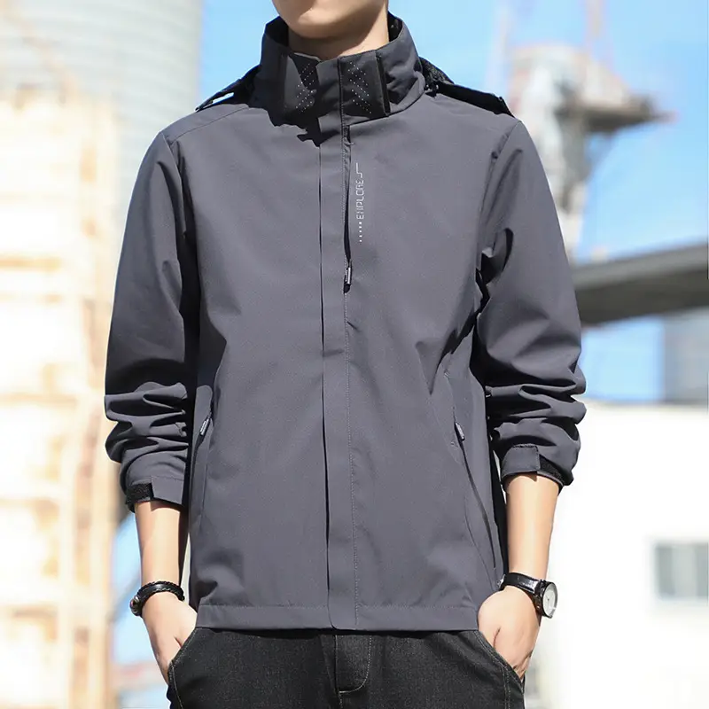 Men's Spring and Autumn Loose-Fitting Casual Jacket, Waterproof Sports Versatile Outerwear, Men's Baseball Jacket